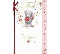 Me To You Bear Hermosa tarjeta de San Valentín hecha a mano para novia