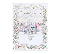 Me To You Bear Maravillosa tarjeta de Navidad para esposa