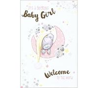 Me to You Bear New Baby Girl ASE92009 - Tarjeta para bebé (12,7 x 20,3 cm), color blanco