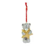 Me to You - Decoración de árbol con Cinta de satén, diseño de Oso con Estrella de Navidad, colección Oficial
