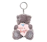 Me to You - Llavero de peluche con texto en inglés "Hugs and Kisses", colección oficial, Gris, Rosa, Talla única