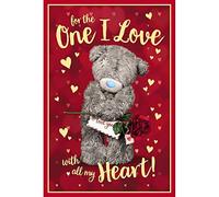Me To You Tarjeta de cumpleaños holográfica de One I Love Birthday Bear 3D