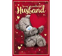 Me To You Tarjeta de feliz cumpleaños para mi marido maravilloso, mezclada, tamaño: 6 x 9, ALM93046