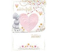Me to You Tatty Teddy Beautiful Wife - Tarjeta de cumpleaños de lujo, 15,2 x 22,4 cm, colección oficial