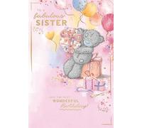 Me To You Tatty Teddy Fabulous Sister - Tarjeta de cumpleaños de lámina dorada de lujo, 15,2 x 22,8 cm, colección oficial