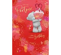Me To You Tatty Teddy For My Partner - Tarjeta de felicitación de cumpleaños (15,2 x 22,8 cm), colección oficial