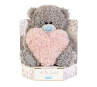 Me to You Tatty Teddy - Oso de peluche (15 cm), diseño de corazón, color gris