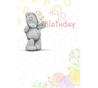 Me to You Tatty Teddy - Tarjeta de cumpleaños con globos de fiesta, colección oficial
