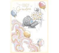 Me To You Tatty Teddy - Tarjeta de cumpleaños con texto en inglés "For A Lovely Grandma", diseño de oso con flores y globos, 17,8 x 12,7 cm, colección oficial