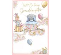 Me To You Tatty Teddy - Tarjeta de cumpleaños con texto en inglés "Happy Birthday Granddaughter", diseño de oso con cajas de regalo y globos, 15,2 x 22,8 cm, colección oficial
