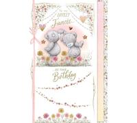 Me to You Tatty Teddy - Tarjeta de cumpleaños hecha a mano para una hermosa prometida, 18 x 28 cm