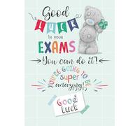 Me To You Tatty Teddy - Tarjeta de felicitación con texto en inglés Good Luck In Your Exams, 12,7 x 17,8