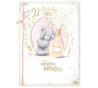 Me To You Tatty Teddy - Tarjeta de felicitación de 21 cumpleaños hecha a mano en caja, colección oficial