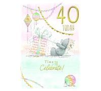 Me To You Tatty Teddy - Tarjeta de felicitación de 40 cumpleaños, colección oficial (5 x 7 pulgadas)