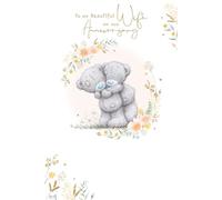 Me to You Tatty Teddy - Tarjeta de felicitación de aniversario para mi hermosa esposa con inserto de 15 x 22 cm, colección oficial