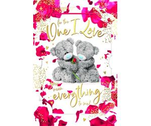 Me To You Tatty Teddy - Tarjeta de felicitación de cumpleaños con texto en inglés You Mean Everything To Me 3D, 15,2 x 15,2 cm, colección oficial