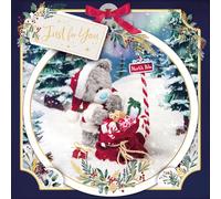 Me to You Tatty Teddy - Tarjeta de Navidad 3D con placa de recuerdo estilo bola, peluche con saco de Papá Noel, colección oficial