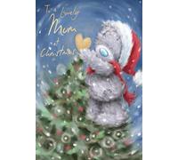 Me To You Tatty Teddy - Tarjeta de Navidad con texto en inglés "To A Lovely Mum, Tatty Teddy With Tree", diseño de cuaderno de bocetos de 15,2 x 22,4 cm, colección