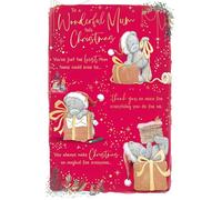 Me To You Tatty Teddy - Tarjeta de Navidad con texto en inglés "To My Wonderful Mum", con inserto de papel, colección oficial