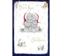 Me To You Tatty Teddy - Tarjeta de Navidad con texto en inglés «To The One I Love, Tatty Teddy», 15,2 x 22,4 cm, colección oficial
