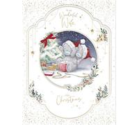 Me To You Tatty Teddy - Tarjeta de Navidad grande hecha a mano en caja de lujo para mi maravillosa esposa, colección oficial