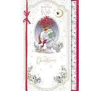 Me To You Tatty Teddy - Tarjeta de Navidad hecha a mano de lujo para hermosa esposa, oso de peluche con regalos, 17,8 x 27,9 cm, colección oficial