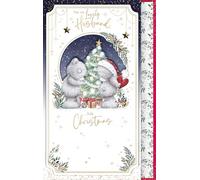 Me To You Tatty Teddy - Tarjeta de Navidad hecha a mano de lujo para un marido encantador, osos de peluche que intercambian regalos, 7 x 11 pulgadas, colección oficial