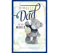 Me to You Tatty Teddy - Tarjeta de recuerdo 3D para el día del padre, diseño de oso con medalla de oso (15,2 x 22,8 cm), colección oficial