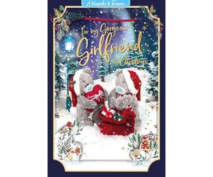 Me to You Tatty Teddy - Tarjeta de recuerdo de Navidad 3D para mi hermosa novia, 15,2 x 22,4 cm, colección oficial