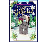 Me To You Tatty Teddy - Tarjeta de recuerdo de Navidad 3D para mi hermosa novia, Tatty Teddy sosteniendo muérdago, 15,2 x 9 pulgadas, colección oficial