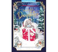 Me to You Tatty Teddy - Tarjeta de recuerdo de Navidad en 3D para hija, con regalo, 15,2 x 22,4 cm, colección oficial