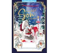 Me to You Tatty Teddy - Tarjeta de recuerdo de Navidad en 3D para un hijo maravilloso, oso de peluche con correo de Navidad, 15,2 x 22,4 cm, colección oficial