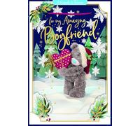 Me To You Tatty Teddy - Tarjeta de recuerdo de Navidad en 3D para un novio increíble, oso de peluche con corazón rojo, 15.2 x 9 pulgadas, colección oficial