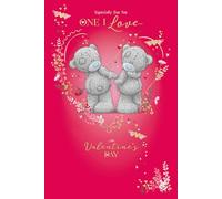 Me to You Tatty Teddy - Tarjeta de San Valentín con texto en inglés "For the One I Love", 15,2 x 22,8 cm, colección oficial