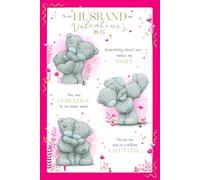 Me to You Tatty Teddy - Tarjeta de San Valentín con texto en inglés «To My Husband», 15,2 x 22,8 cm, colección oficial