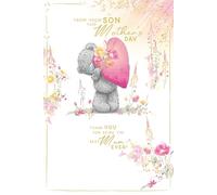 Me To You Tatty Teddy - Tarjeta para el día de la madre, diseño de oso con corazón grande y flores, 15,2 x 22,8 cm, colección oficial