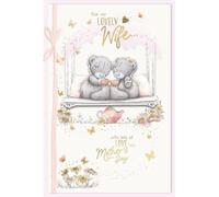 Me to You Tatty Teddy - Tarjeta para el día de la madre hecha a mano para esposa, oso compartiendo té, 15,2 x 22,8 cm, colección oficial