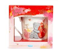 Me to You Tatty Teddy - Taza de lujo en caja, colección oficial del día de San Valentín, color blanco y rojo