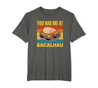 Me Tuviste En Bacalhau Divertido Retro Portugués Amante De La Comida Camiseta