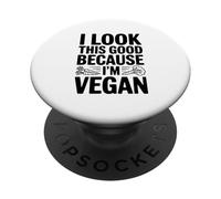 Me Veo así de Bien Porque Soy Vegano PopSockets PopGrip Adhesivo