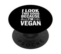 Me Veo así de Bien Porque Soy Vegano PopSockets PopGrip Adhesivo