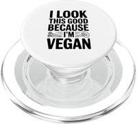 Me Veo así de Bien Porque Soy Vegano PopSockets PopGrip para MagSafe