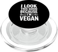 Me Veo así de Bien Porque Soy Vegano PopSockets PopGrip para MagSafe