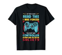 Me Vi Obligado a Dejar mi Controlador con Humor de Juego Camiseta