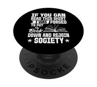 Me Vi Obligado a Dejar mi Libro Lectura Amante de los Libros PopSockets PopGrip Adhesivo