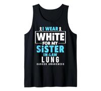 Me Viste de Blanco para mi cuñada Concientización sobre el cáncer de pulmón Camiseta sin Mangas
