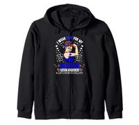 Me Visto de Azul para el Mes de concientización sobre el Sudadera con Capucha