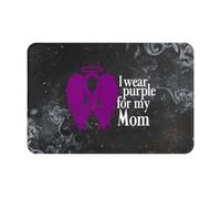 Me Visto De Morado por Mi Mamá Alfombra Baño Secado Rápido Alfombrilla De Baño Antideslizante Felpudos Entrada para Hogar Oficina Puerta 40X60Cm
