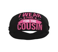 Me Visto De Rosa por El Cáncer De Mama De Mi Prima Unisex Headband Comoda Cinta Sudor Cabeza Elástica Diadema para Yoga Ciclismo Tenis Gimnasio