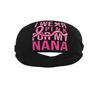Me Visto De Rosa por Mi Abuela Cáncer De Mama Unisex Cinta Pelo Deporte Transpirable Diadema Suaves Diadema Deportiva para Yoga Fitness Tenis Entrenamiento
